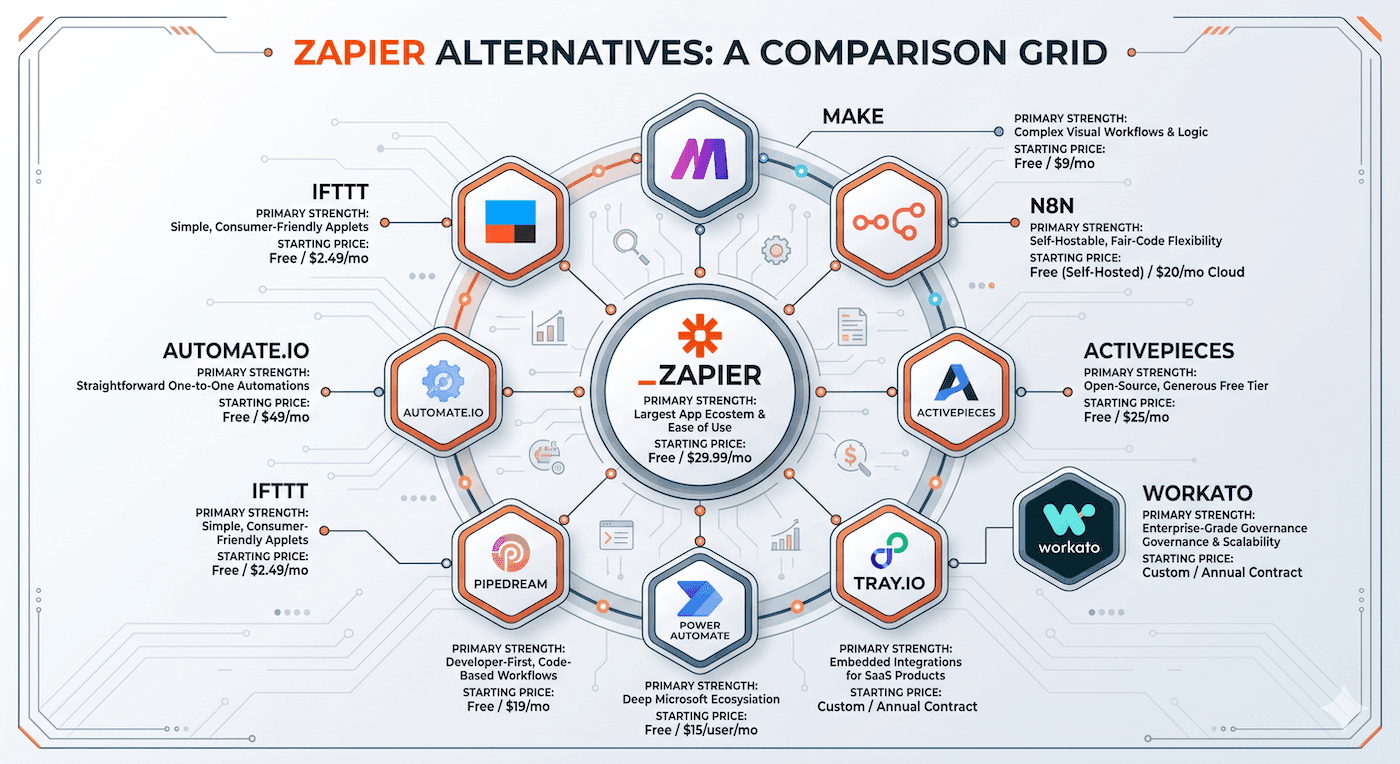 Zapier Alternatives for Workflow Automation: A 2026 Comparison